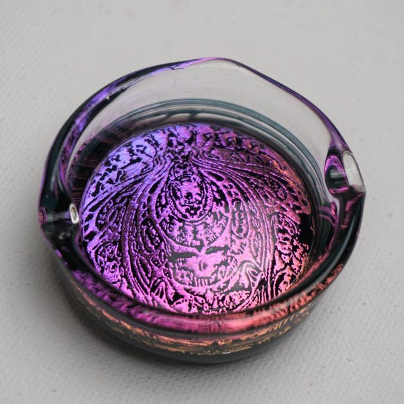 Grateful Dead Dichroic Glass Dish by Berzerker